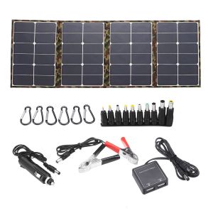Diamond Wings Store ניסוי 120W 18V Dual USB Sunpower Foldable Solar Panel Battery Charger Kits For Laptop Phone RV Boat Camping