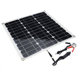 Diamond Wings Store ניסוי Portable 40W 12V/5V Solar Panel Battery DC/USB Charger For RV Boat Camping Traveling