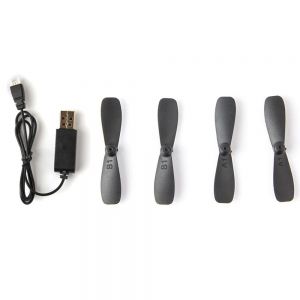 Diamond Wings Store ניסוי Eachine E111 RC Drone Quadcopter Spare Parts Propeller Props Blade Set with USB Charging Cable 