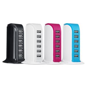 Diamond Wings Store ניסוי 6 Port 1.5V USB Desktop Charger High Frequency Output Quick Charging Station