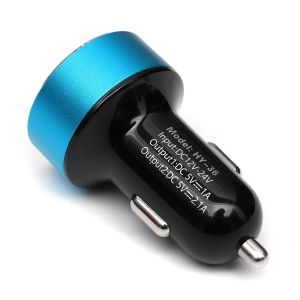 Diamond Wings Store ניסוי Dual USB Car Fast Charger Adapter LED Display for Phone Universal