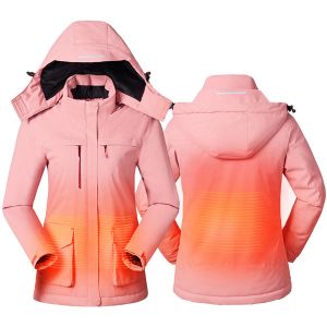 Diamond Wings Store ניסוי Women Battery Charging Electric USB Heating Coats Outdoor Winter Body Warmer Coat