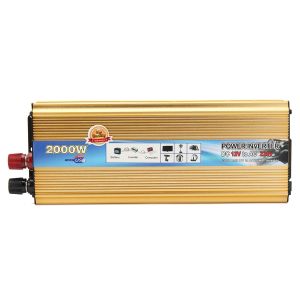 Diamond Wings Store ניסוי 2000W Power Inverter DC 12V to AC 220V Car Converter Adapter USB Charger Supply
