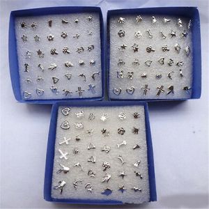 Diamond Wings Store קטגוריית בת 2    Women's Girl 925 Silver Sterling Earrings Cute Ear Stud Jewelry Gifts Wholesale