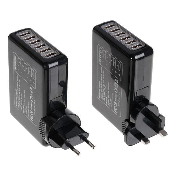 Diamond Wings Store ניסוי 6 USB Port AC Adapter 5V 4A US EU UK AU Plug Wall Charger for Smartphone