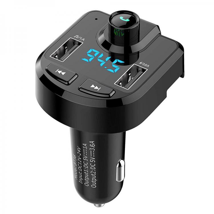 Diamond Wings Store ניסוי Bakeey 3.6A Dual USB LED Digital Display Wireless bluetooth MP3 Player FM Transmitter Fast Charging Car Charger Power Adapter For 