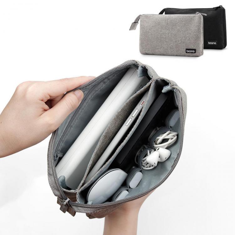 Diamond Wings Store ניסוי Boona 20.8*12.5cm Double Layer Digital Accessories Storage Bag Power Bank Earbuds USB Charger USB Cable Organizer Travel Bag