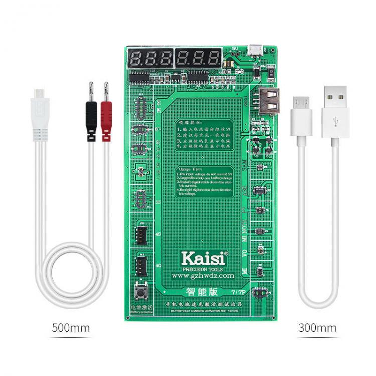 Diamond Wings Store ניסוי Kaisi 9208 Phone Battery Activation Board Plate Charging USB Cable Jig for iPhone 4 -8X VIVO Huawei Samsung xiaomi Circuit Test