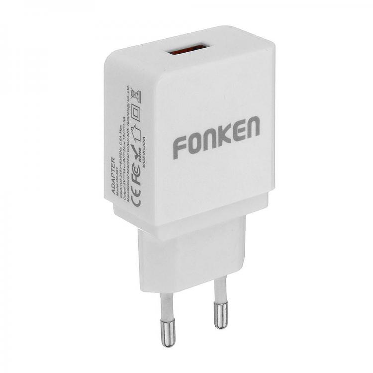 Diamond Wings Store ניסוי FONKEN QC3.0 2A Quick Charging USB Charger Adapter For iPhone X XS HUAWEI P30 Oneplus 7 XIAOMI MI9 S10 S10+