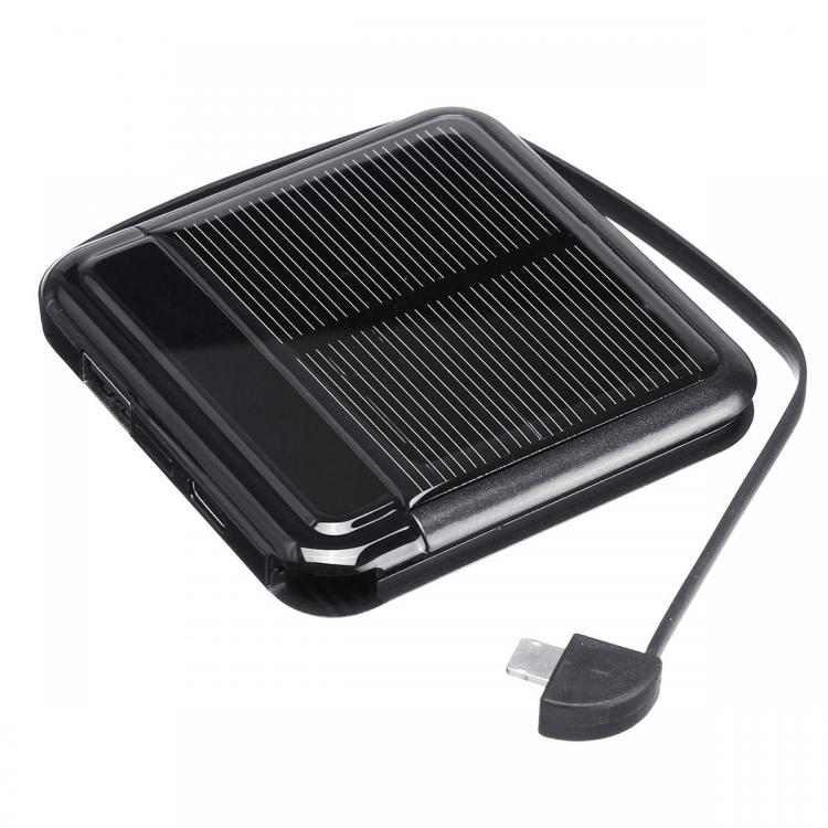 Diamond Wings Store ניסוי 5000mAh Portable Waterproof USB Battery Charger Solar Power Bank For Mobile Phone