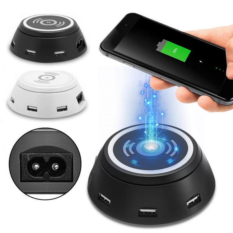 Diamond Wings Store ניסוי 20W 110V-220V 6 USB Ports Qi Wireless Charger For iPhone X/ 8/ 8P Galaxy S8/S8+
