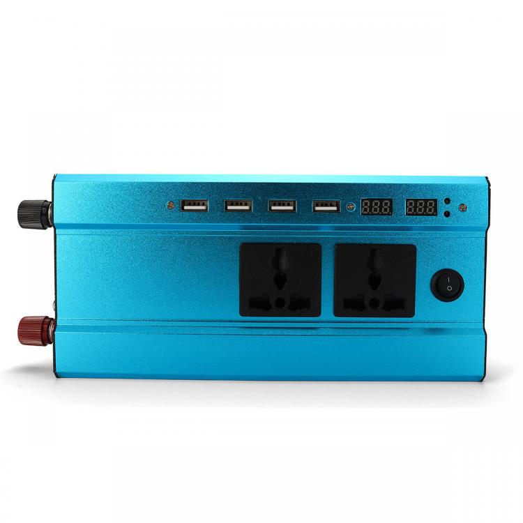 Diamond Wings Store ניסוי 1000W/500W 4USB Interface Solar Power Inverter 12V/24V DC to 220V AC Converter Charger