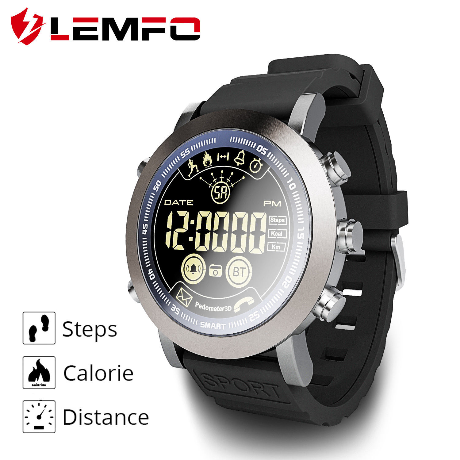 Diamond Wings Store קטגוריית בת LEMFO LF23 Bluetooth Waterproof Smart Watch Phone Sport Watch For Android iOS