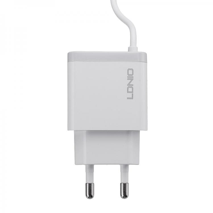 Diamond Wings Store ניסוי LDNIO 3.1A 15.5W Micro USB Dual USB Charger EU Adapter for Nokia X6 Xiaomi Mi A2 Pocophone F1