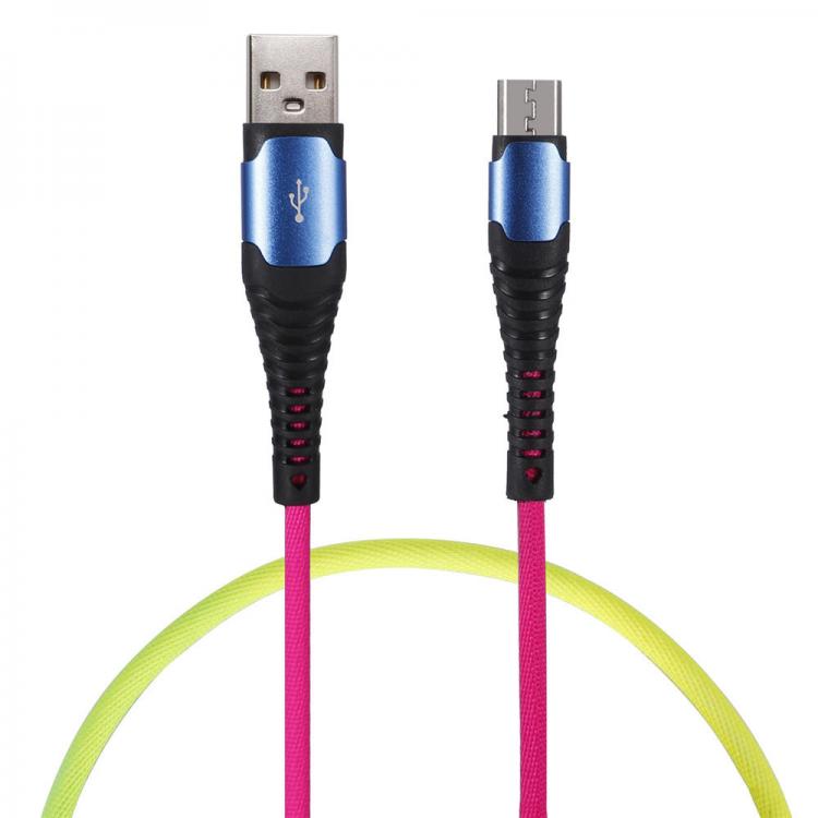 Diamond Wings Store ניסוי Bakeey 3A Type C Micro USB Colorful Fast Charging Data Cable For Huawei P30 Pro Mate 30 Xiaomi Mi9 9Pro Redmi 7A Redmi 6Pro OUKITE