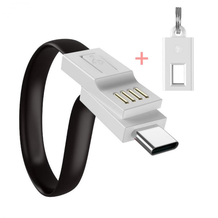 Diamond Wings Store ניסוי FLOVEME Portable Keychain Data Cable For Oneplus 6 6t Fast Charging USB Type-C Cable For Samsung Galaxy S9 S8 Plus