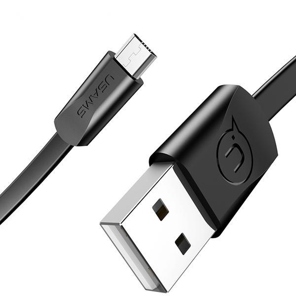 Diamond Wings Store ניסוי USAMS U2 Micro USB Flat Fast Charging Data Cable 1.2M For Xiaomi Redmi Note 5 Note 4 5 Plus S7 Edge