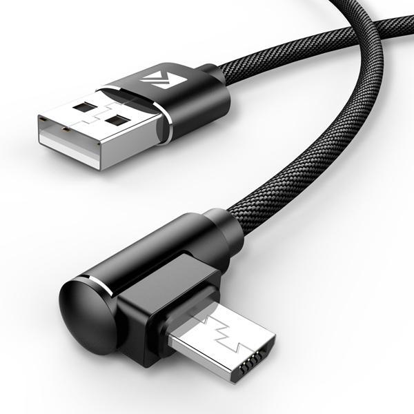 Diamond Wings Store ניסוי FLOVEME 2.4A 90 Degree Micro USB Fast Charging Data Cable 1M For Samsung S7 S6 Xiaomi Redmi Note 5