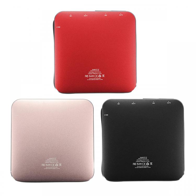 Diamond Wings Store ניסוי Bakeey Qi Wireless Charger Power Bank 10000mAh Dual USB 2.1A Fast Charging with Cable