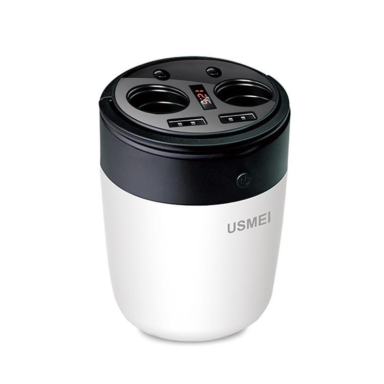 Diamond Wings Store ניסוי USMEI B1 Car Cup Holder USB Charger Built-in 5400mAh Li-polymer Battery