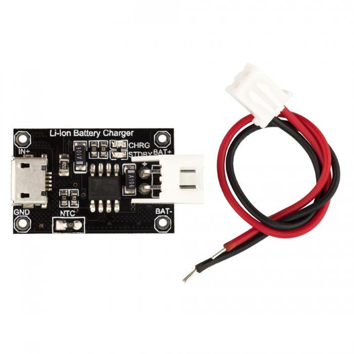 Diamond Wings Store ניסוי 5Pcs RobotDyn® TP4056 MicroUSB 18650 Li-Ion Battery Charger Module 1A With Power Connector and Cable