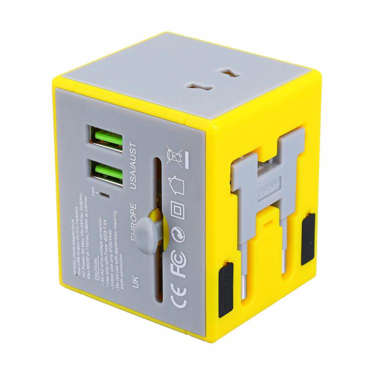 Diamond Wings Store ניסוי AUGIENB All In One Universal Conversion Plug UK/EU/AU/US Electric Plug Converter AC Power Adapter USB Charger