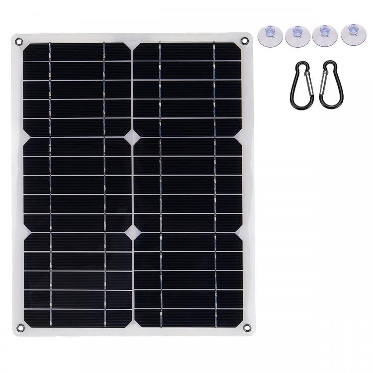 Diamond Wings Store ניסוי 40W 18V Waterproof Mono Solar Panel Dual 12V/5V DC USB Monocrystaline Flexible Solar Charger For Car RV Boat Battery Charger
