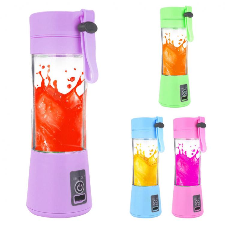 Diamond Wings Store ניסוי Portable Electric Juice Cup USB Electric Fruit Juicer Handheld Smoothie Maker Juice Cup USB Blender Charging Cable 