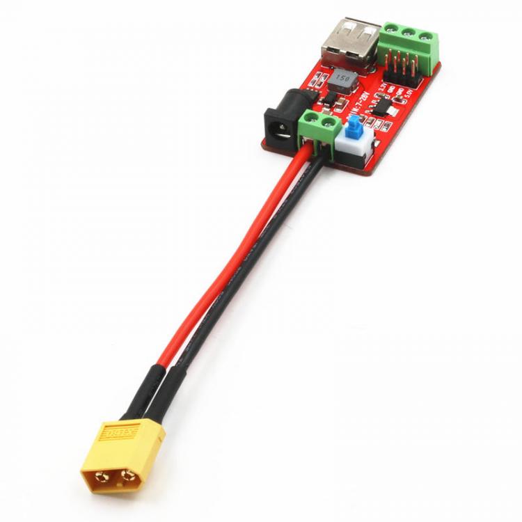 Diamond Wings Store ניסוי Multifunctional Power Supply Converter Board DC Power Module XT60 to USB Charging Module