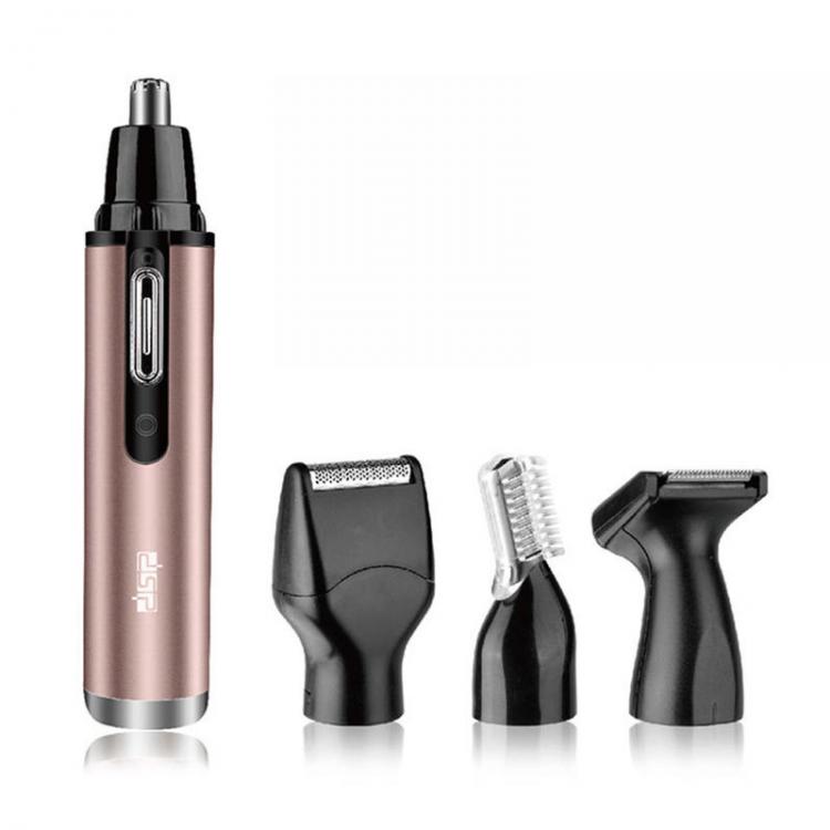 Diamond Wings Store ניסוי DSP 4 in 1 USB Charging Electric Nose Hair Trimmer Low Noise Nasal Hair Apparatus Multi-functional Nose Ear Hair Beard Eyebrow Sha