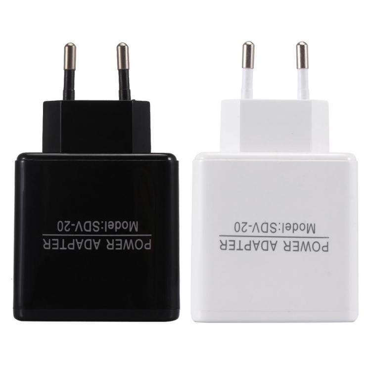 Diamond Wings Store ניסוי EU 5V 2.4A Dual USB Charger Power Adapter Intelligent Recognition For Smartphone Tablet PC