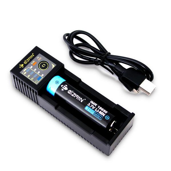 Diamond Wings Store ניסוי Eizfan C11 Slots LED Display Screen Battery Charger USB Universal Charger For 18650 26650 20700 21700 Rechargeable Battery