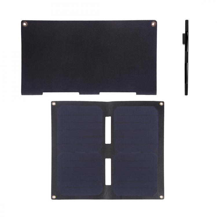 Diamond Wings Store ניסוי HAWEEL 14W 2-Fold Foldable Solar Panel Charging Bag with Dual USB 5V / 2A Max