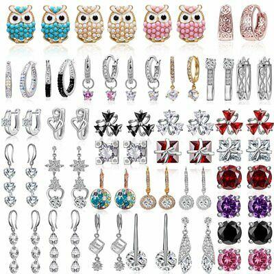 Diamond Wings Store קטגוריית בת 2    Chic Crystal Rhinestone Earrings Dangle Geometry Ear Stud Hook Drop Women Gift